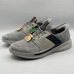 Skechers Men's 11.5 Shoes Gray Slip Ins Sneakers Hands Free Comfort Slade 210811